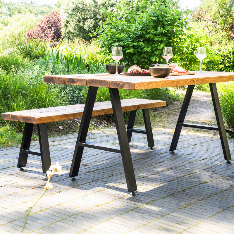 A-Frame Industrial legs, with Outdoor Hardware Pack | 71cm Table Wide