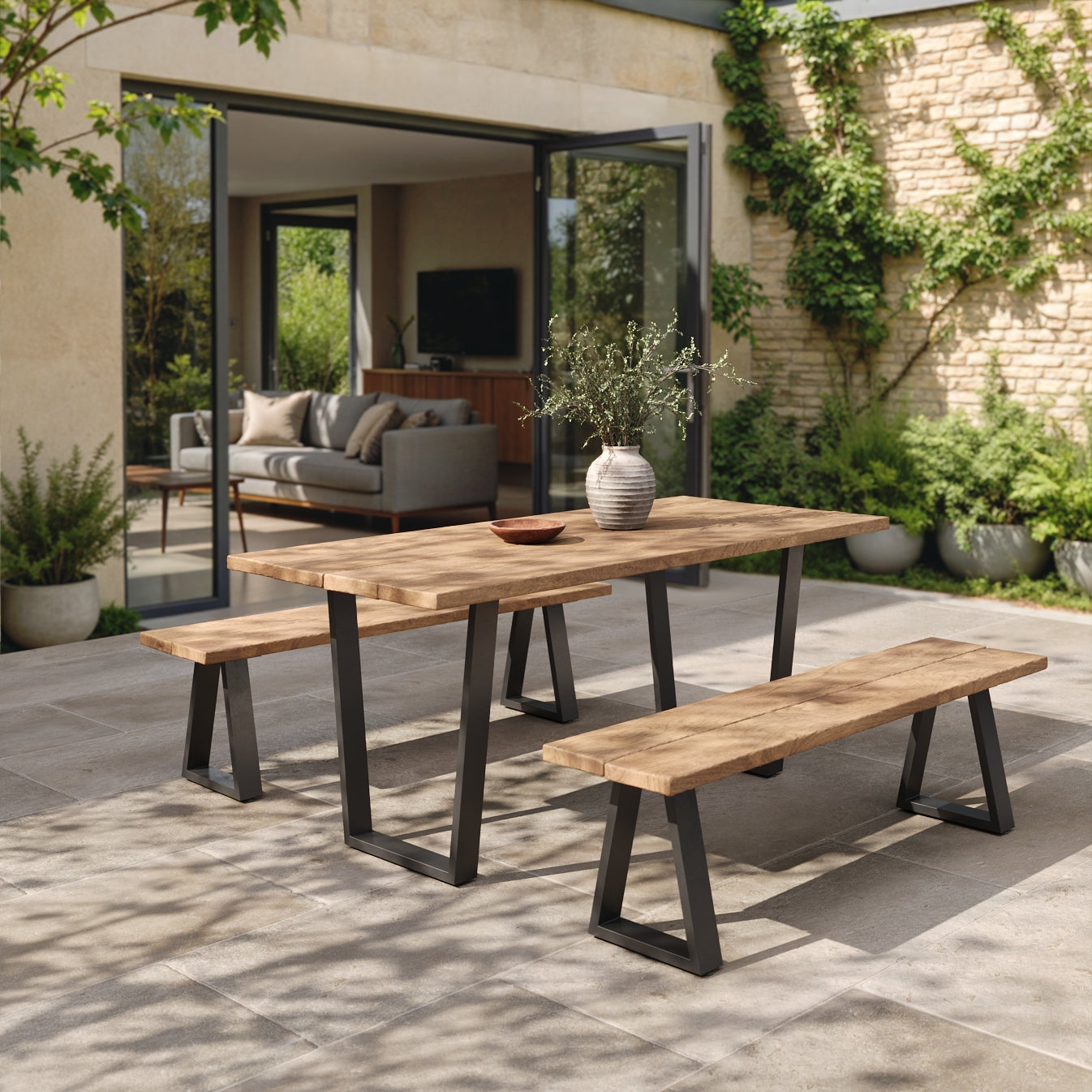 V-Frame Industrial legs, with Outdoor Hardware Pack | 71cm Table