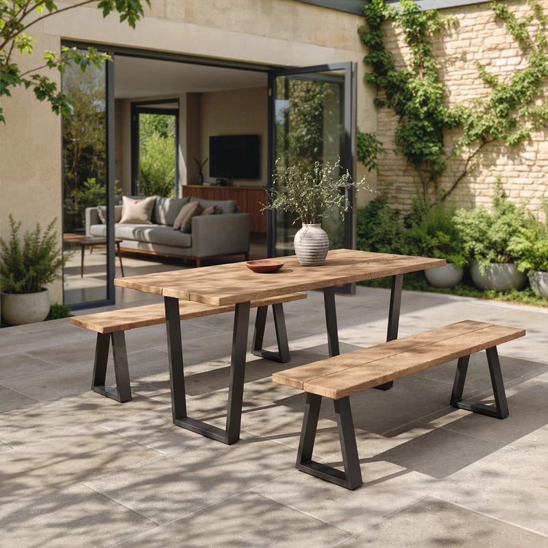 V-Frame Industrial legs, with Outdoor Hardware Pack | 71cm Table Wide