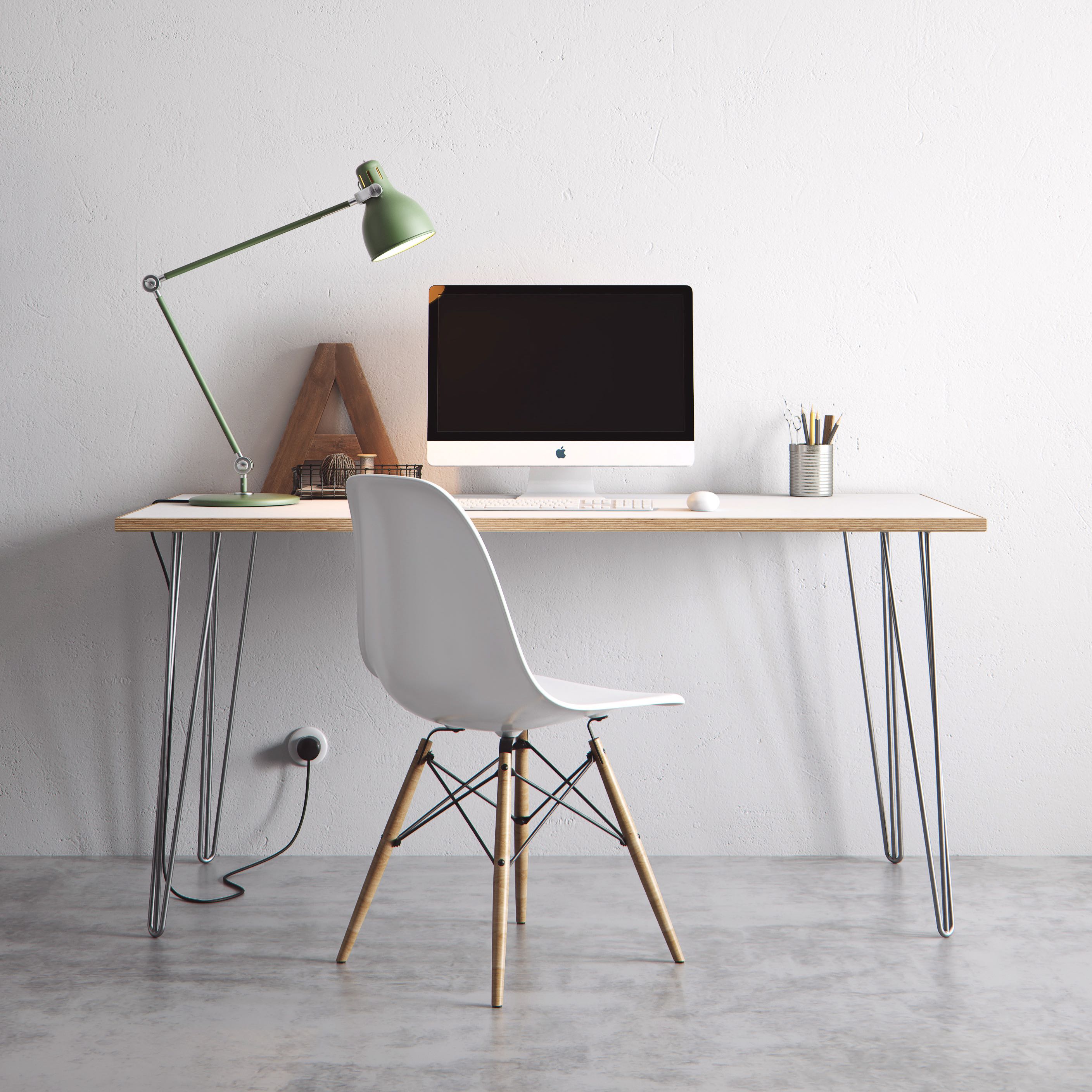 White Formica Birch Plywood Table Top, 25mm Baltic Birch Plywood