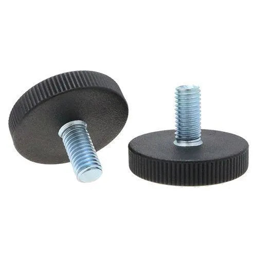 Low Profile Adjustable Feet, For Box Section Legs | M10 | Set of 4