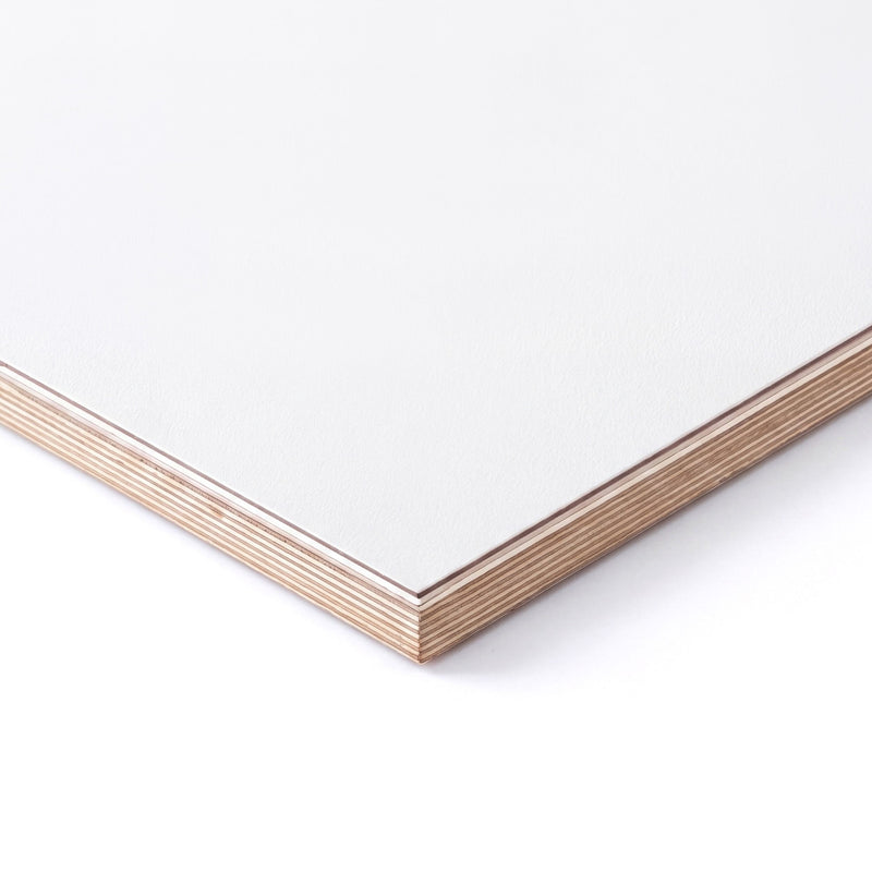 White Formica Table Top — corner detail