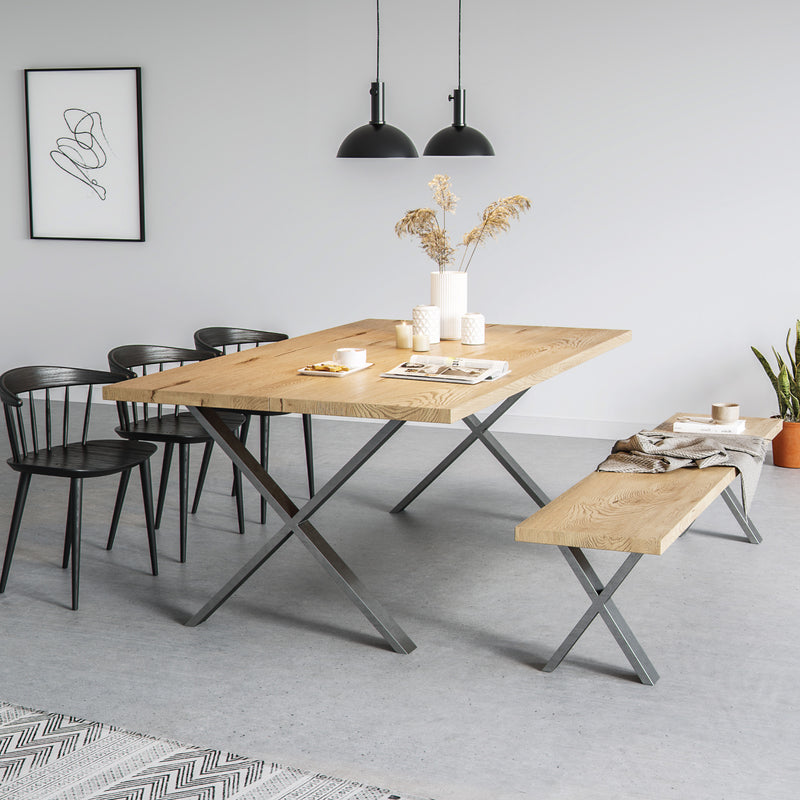 X-Frame Industrial legs | 71cm Table Wide