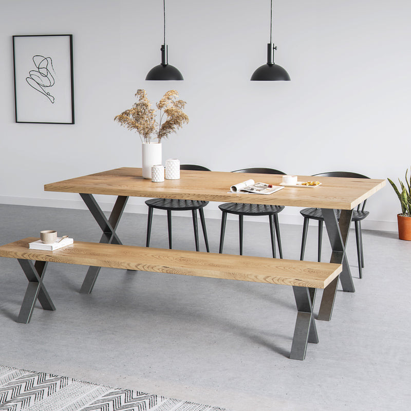 X-Frame Industrial legs | 71cm Table Wide