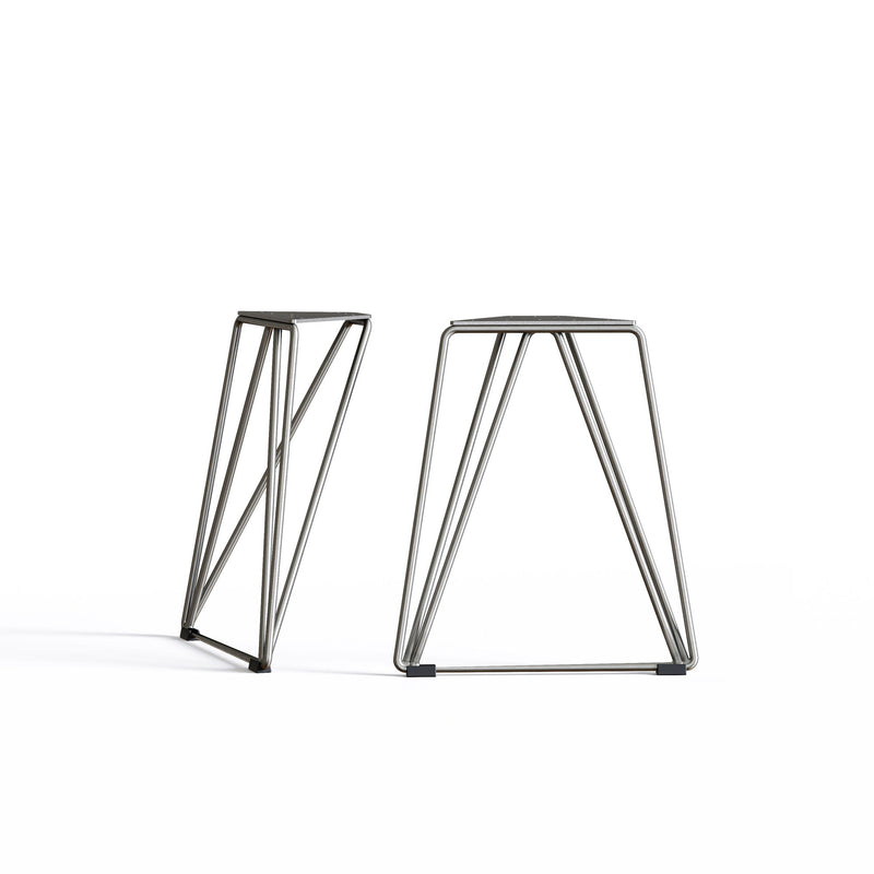 Wire Frame Legs-Clear Coat-Bench (H40cm x W35cm)-The Hairpin Leg Co.