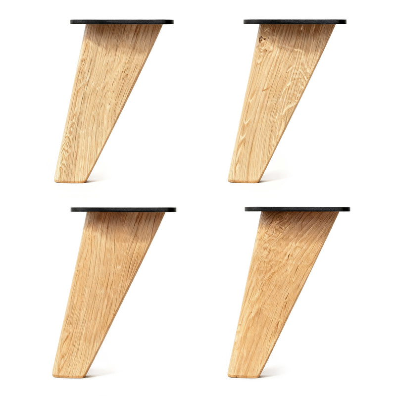 20cm Tapered Oak Table Legs
