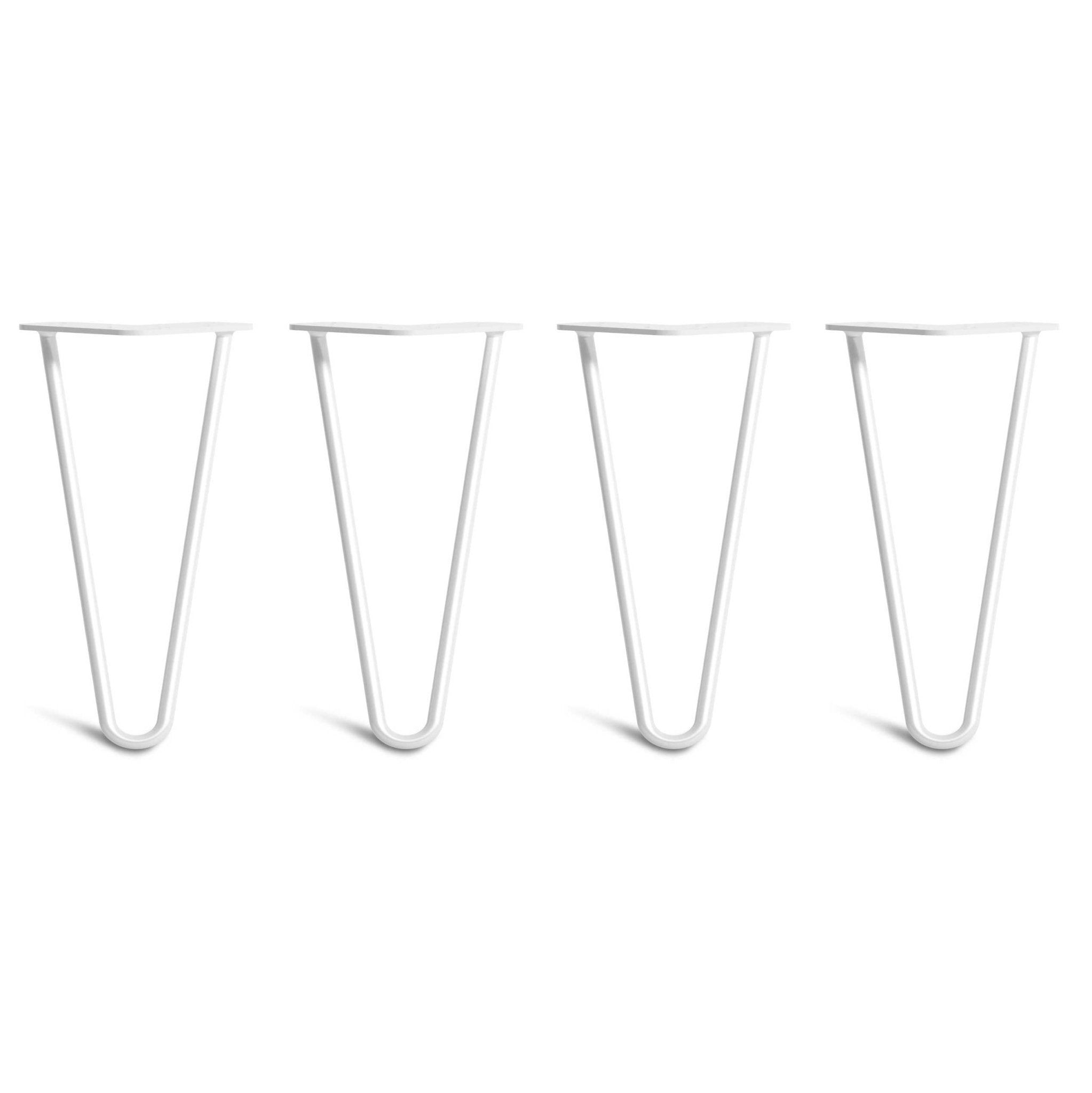 25cm Hairpin Legs - Low Coffee Table-2 Rod-White-The Hairpin Leg Co.