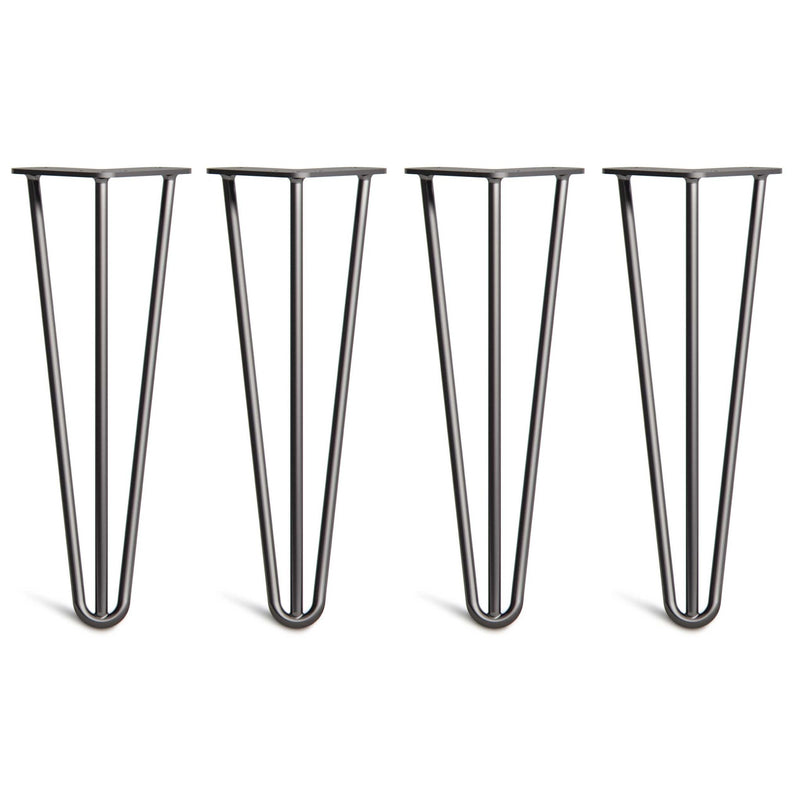 35cm Hairpin Legs - Coffee Table-3 Rod-Black-The Hairpin Leg Co.
