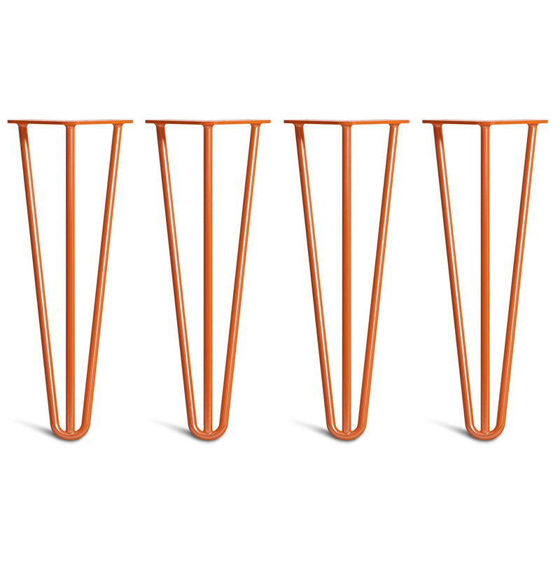 35cm Hairpin Legs - Coffee Table-3 Rod-Orange-The Hairpin Leg Co.