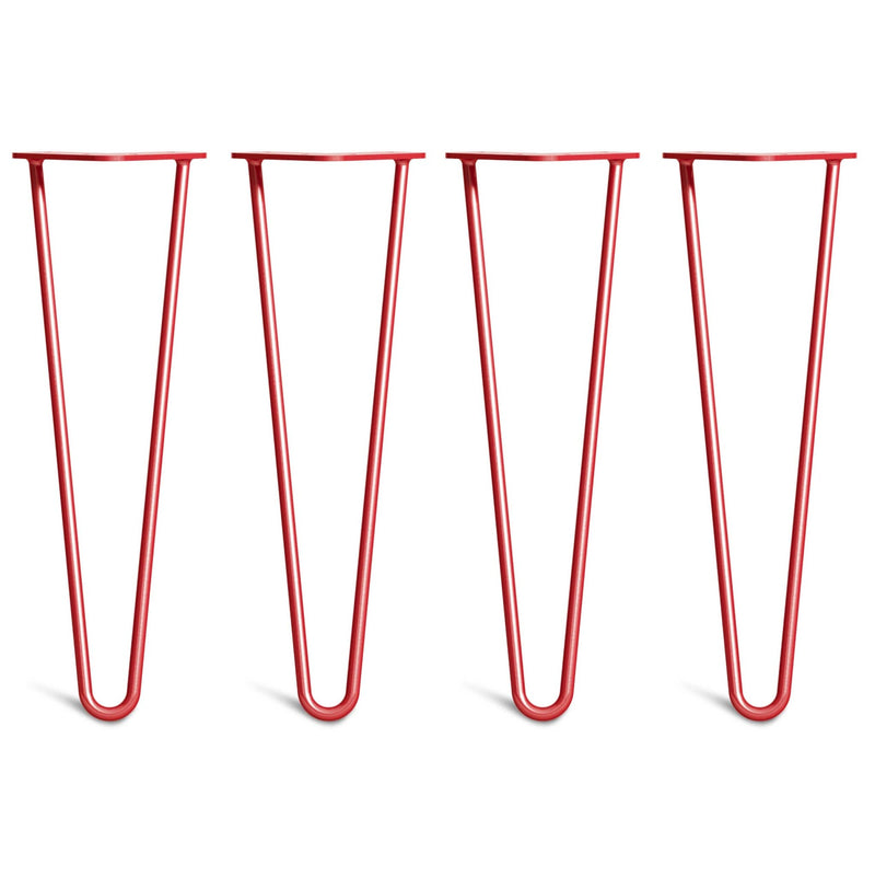40cm Hairpin Legs - Bench-2 Rod-Red-The Hairpin Leg Co.
