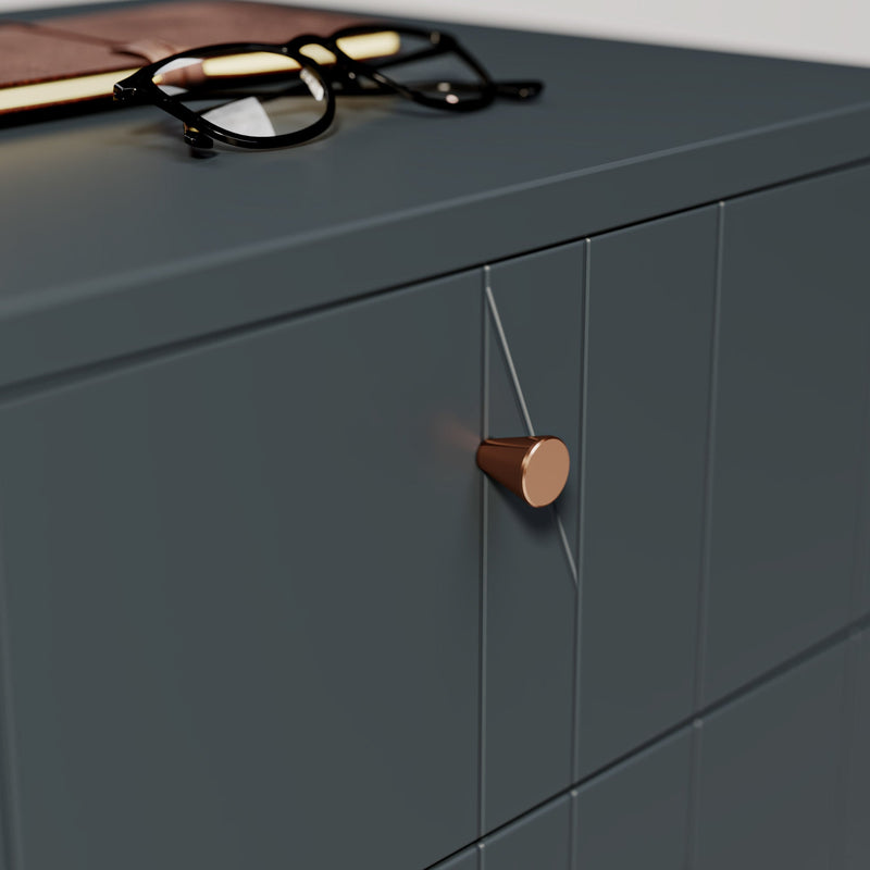 Conical 18mm Knob-Satin Copper--The Hairpin Leg Co.