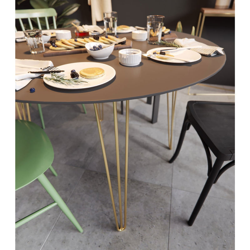 Gold Hairpin Legs-28" / 71cm - Desk & Dining Table-3 Rod-The Hairpin Leg Co.
