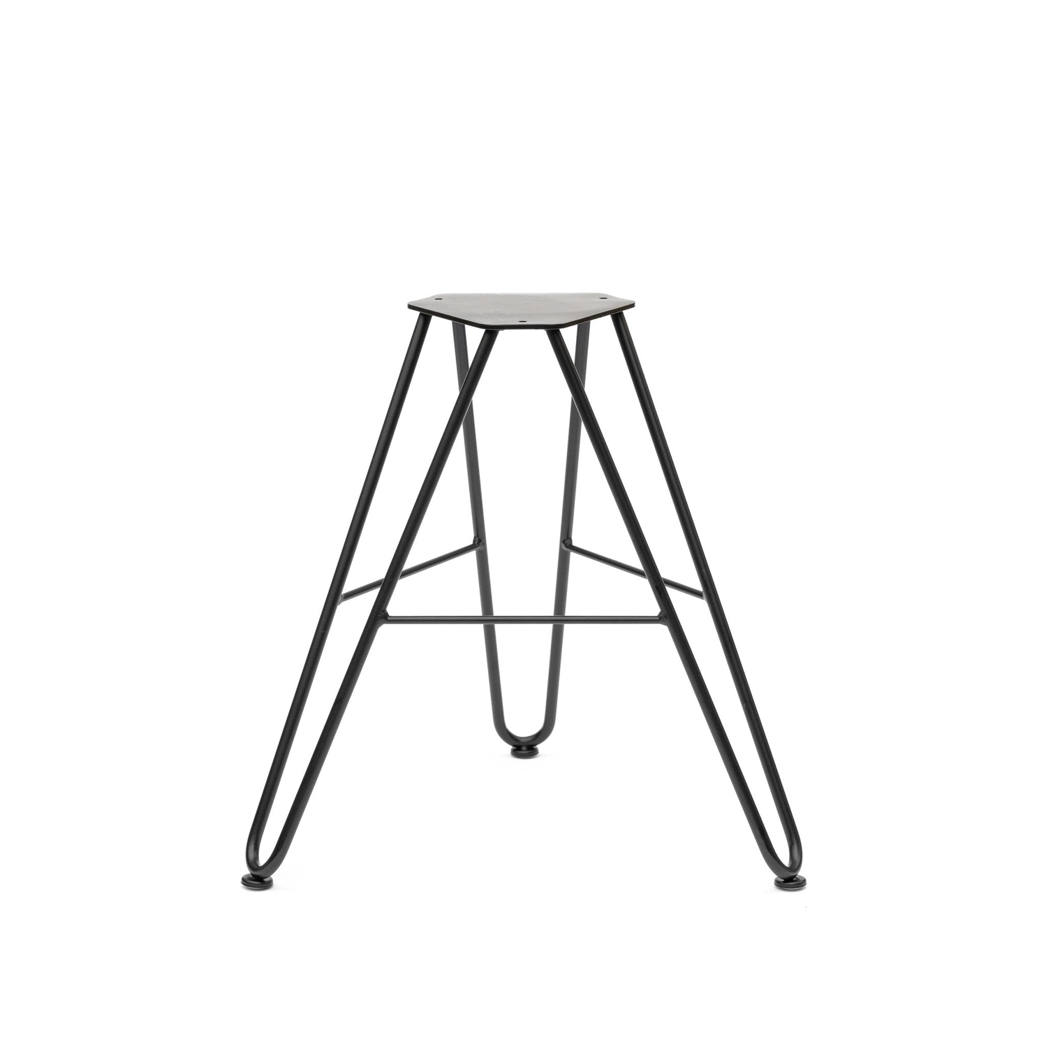 Hairpin Stool Base-40cm / 16inch - Low Stool-Black-The Hairpin Leg Co.