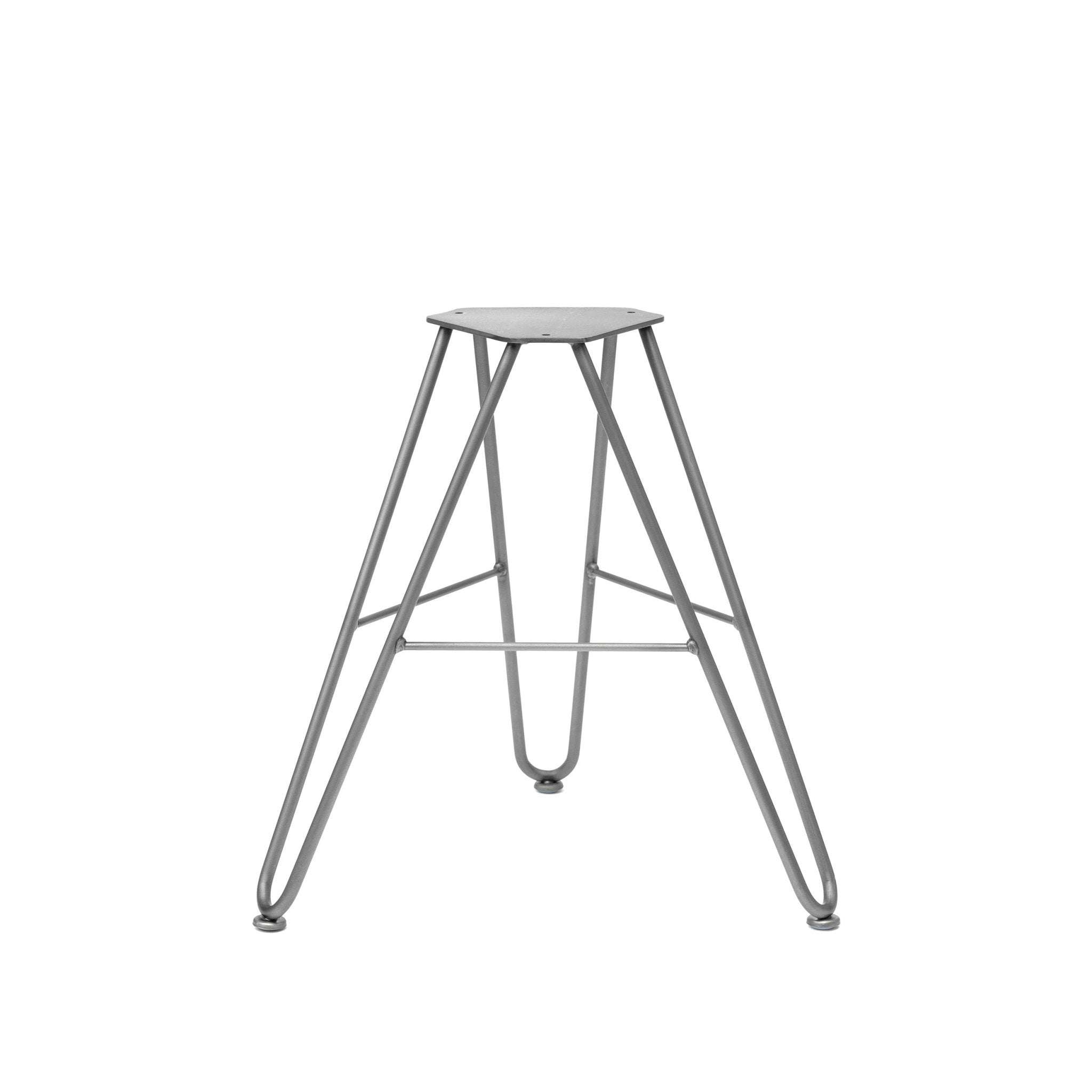 Hairpin Stool Base-40cm / 16inch - Low Stool-Clear Coat-The Hairpin Leg Co.