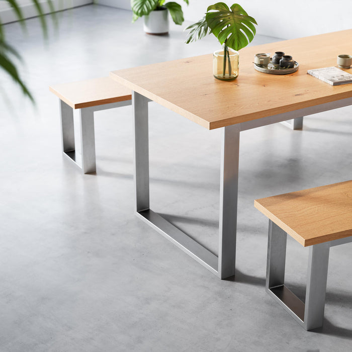 Square Industrial Table Frame – Bolt Together – The Hairpin Leg Co.
