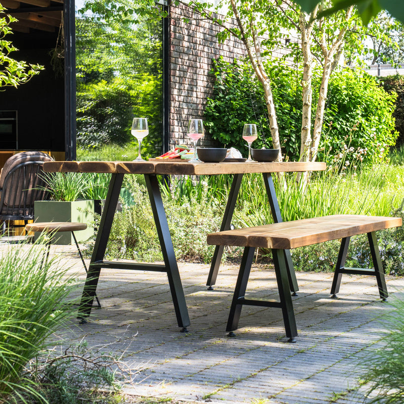 A-Frame Industrial legs, with Outdoor Hardware Pack | 71cm Table Wide