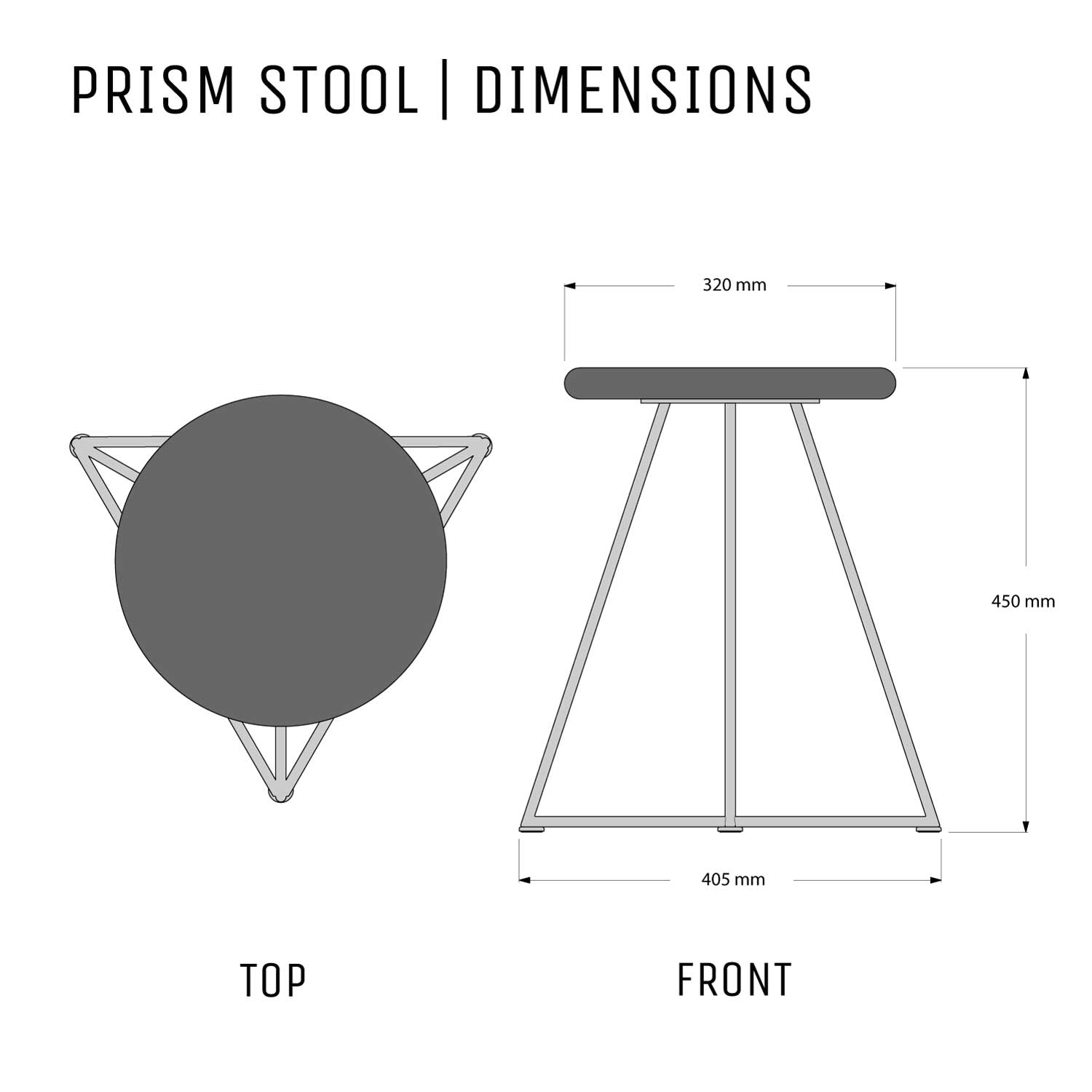Prism Bar Stool – Hairpin Leg Stool – The Hairpin Leg Co.