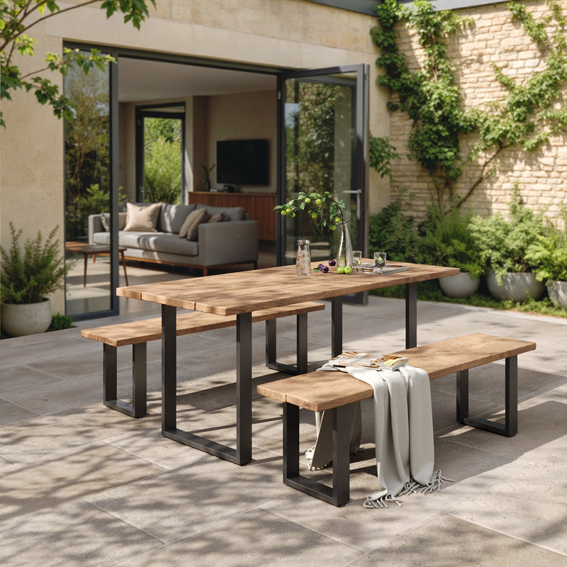 Square Industrial Legs, with Outdoor Hardware Pack | 71cm Table Wide