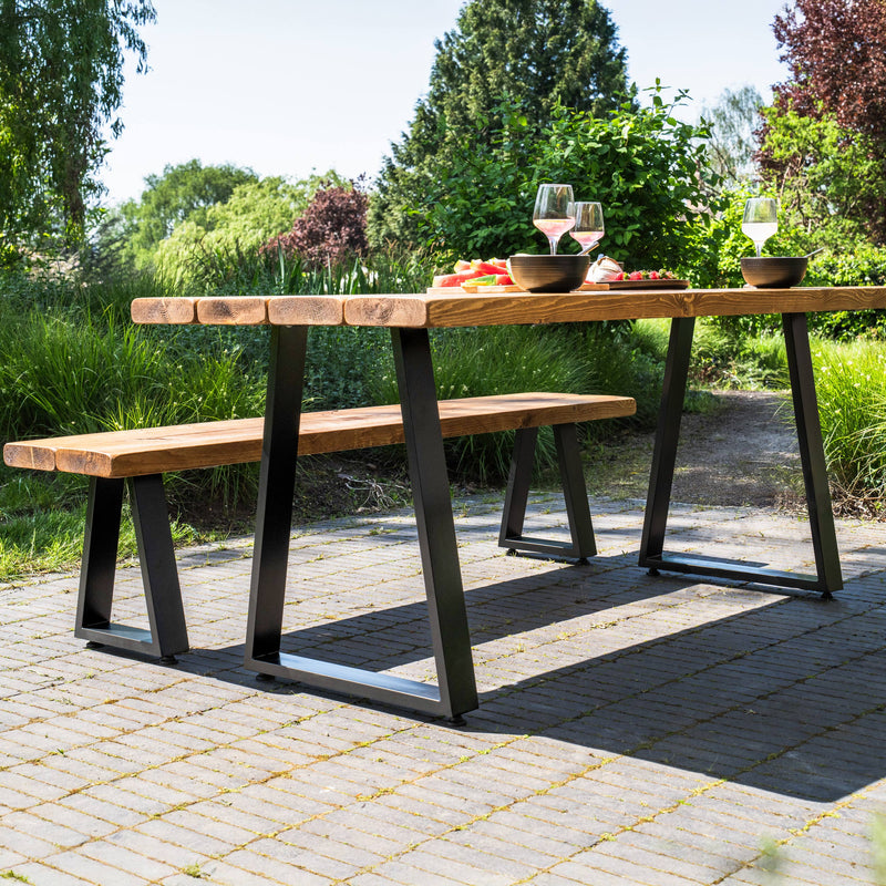 Trapezium Industrial Legs, with Outdoor Hardware Pack | 71cm Table Wide