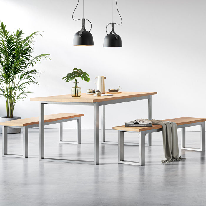 Square Industrial Table Frame – Bolt Together – The Hairpin Leg Co.