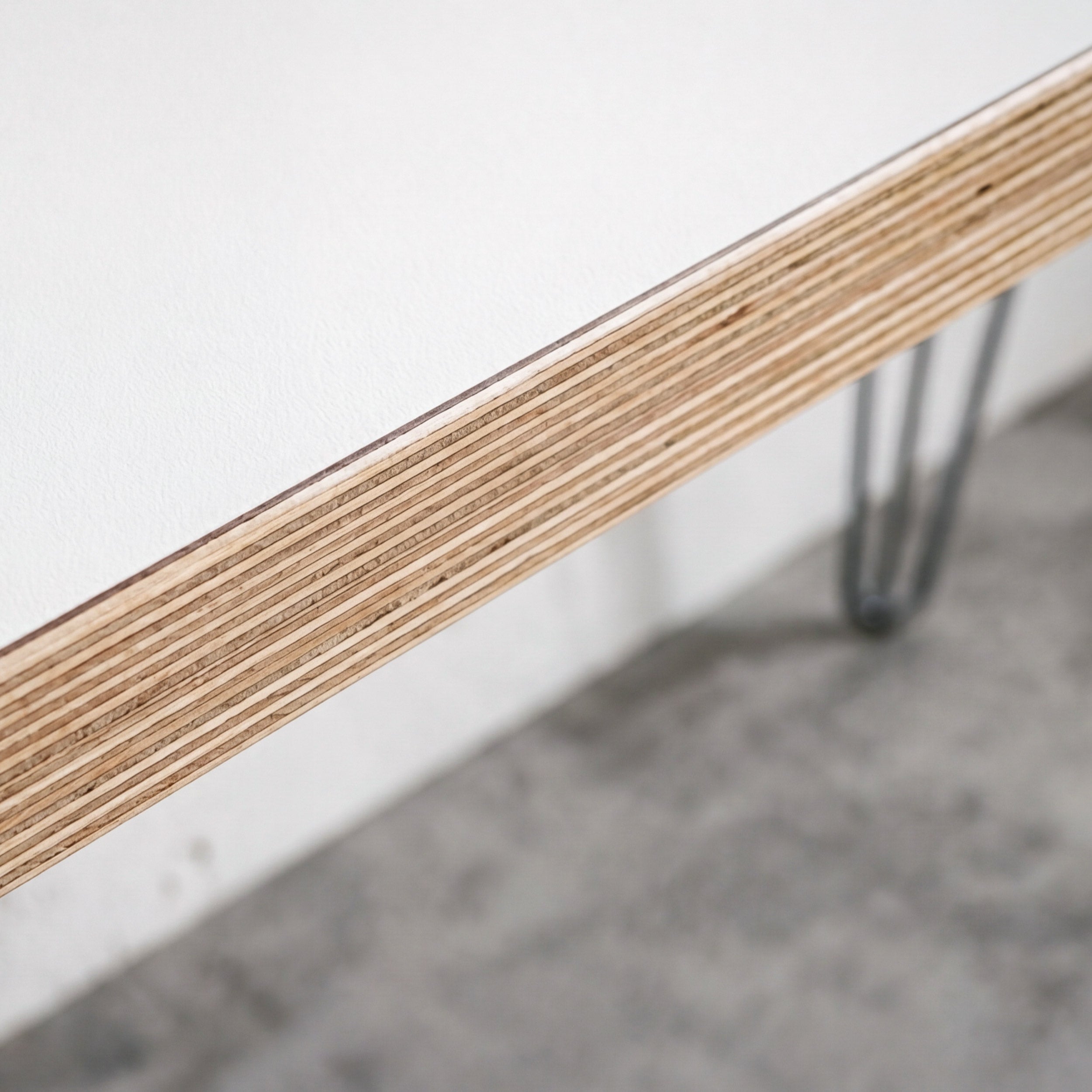 White Formica Birch Plywood Table Top, 25mm Baltic Birch Plywood