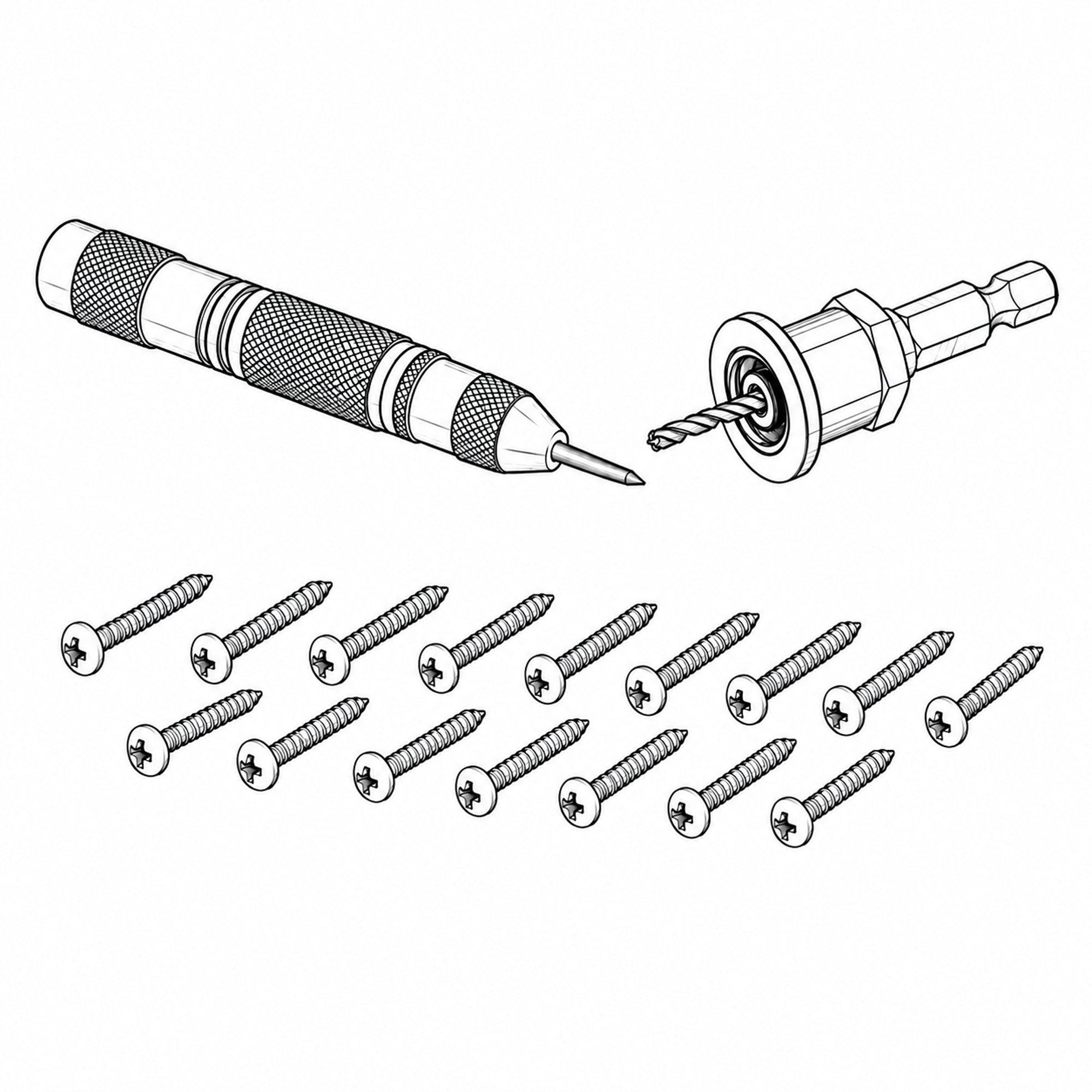 Premium Drilling Kit | Countersink Drill & Automatic Punch