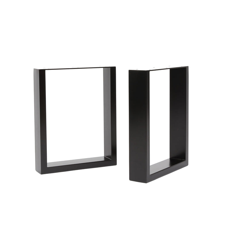 Square Industrial legs-Bench (H40cm x W32cm)-Black-The Hairpin Leg Co.