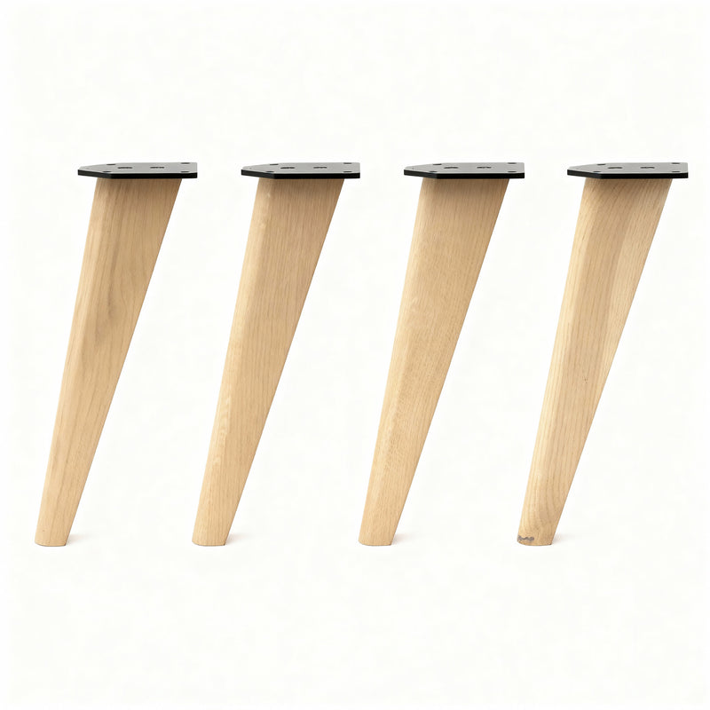 40cm Tapered Oak Table Legs