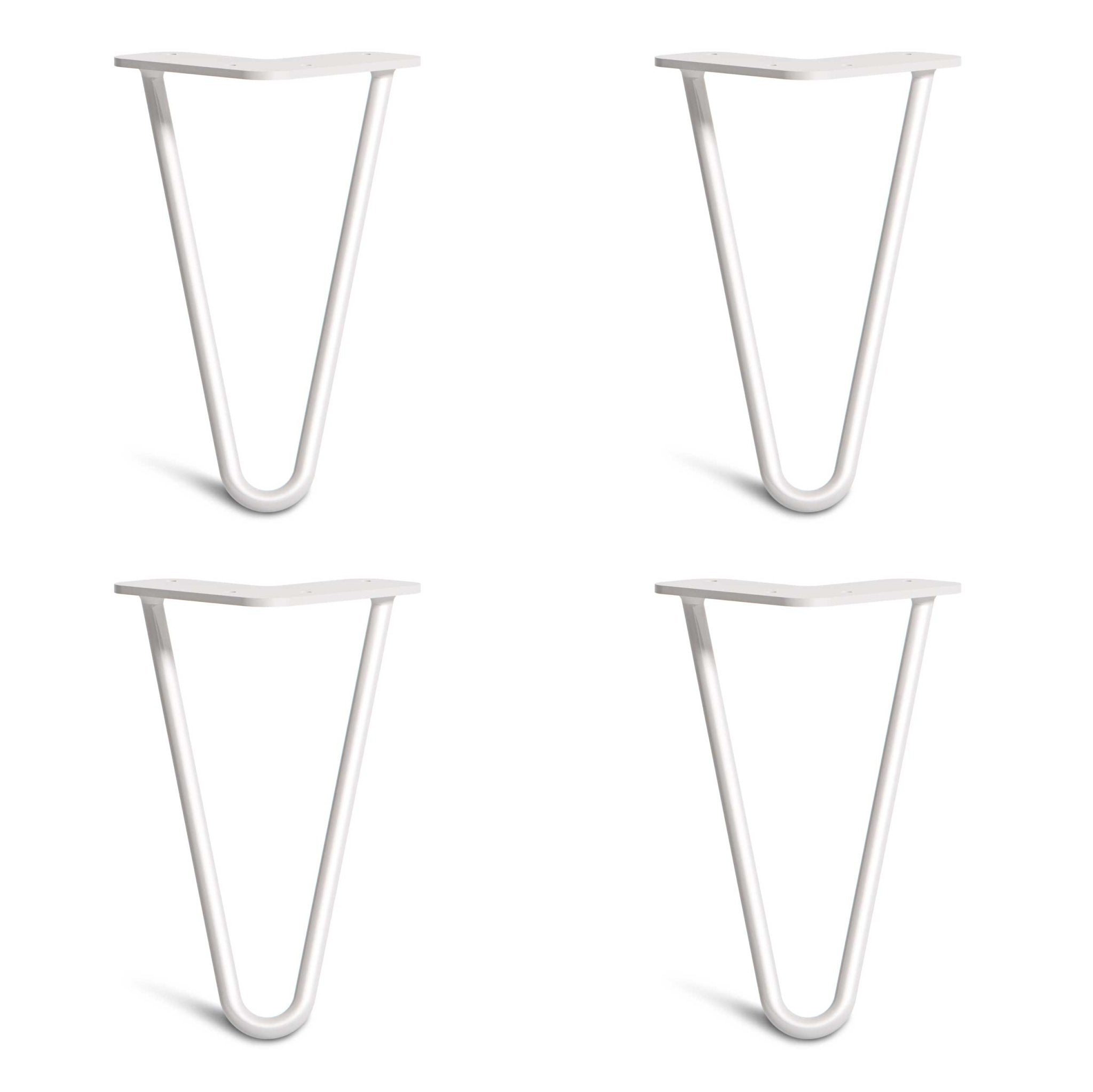 20cm Hairpin Legs - Cabinet-2 Rod-White-The Hairpin Leg Co.