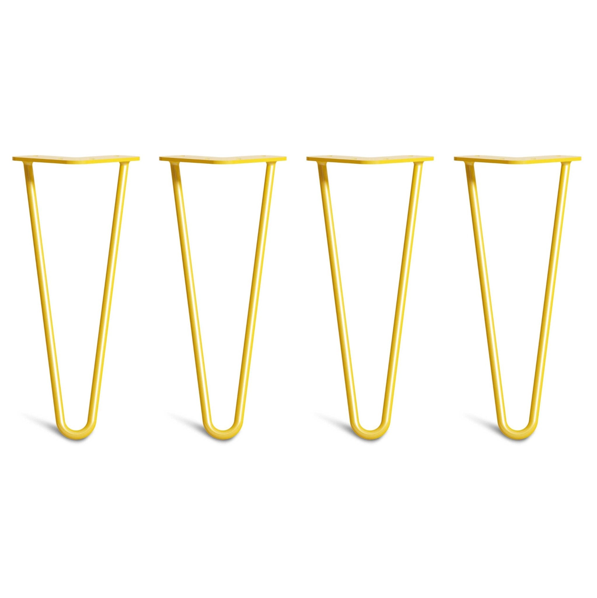 30cm Hairpin Legs - Low Coffee Table-2 Rod-Yellow-The Hairpin Leg Co.