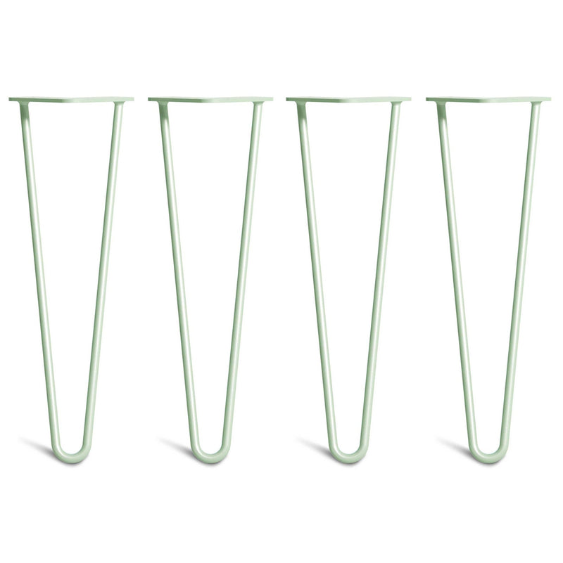 40cm Hairpin Legs - Bench-2 Rod-Pastel Green-The Hairpin Leg Co.