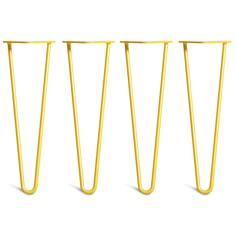 40cm Hairpin Legs - Bench-2 Rod-Yellow-The Hairpin Leg Co.