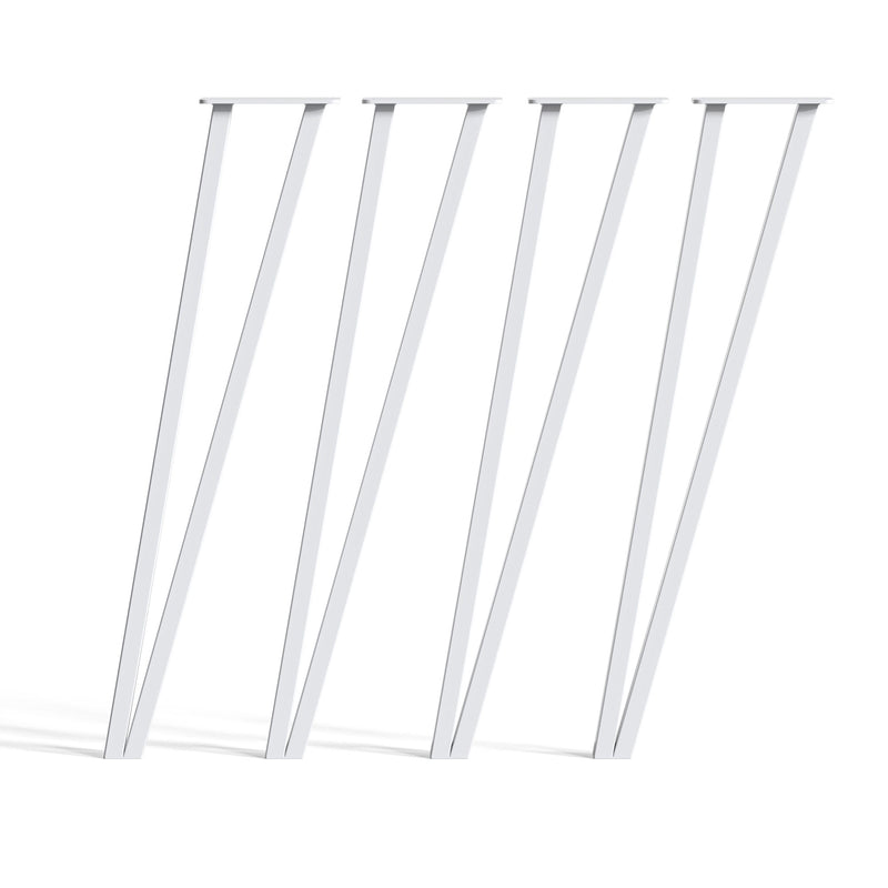 Box Hairpin Legs-White-28" / 71cm - Desk & Dining Table-The Hairpin Leg Co.
