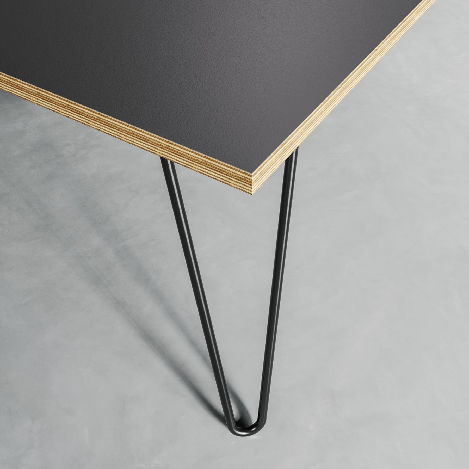 Hairpin Coffee Table-Grey-Black-The Hairpin Leg Co.