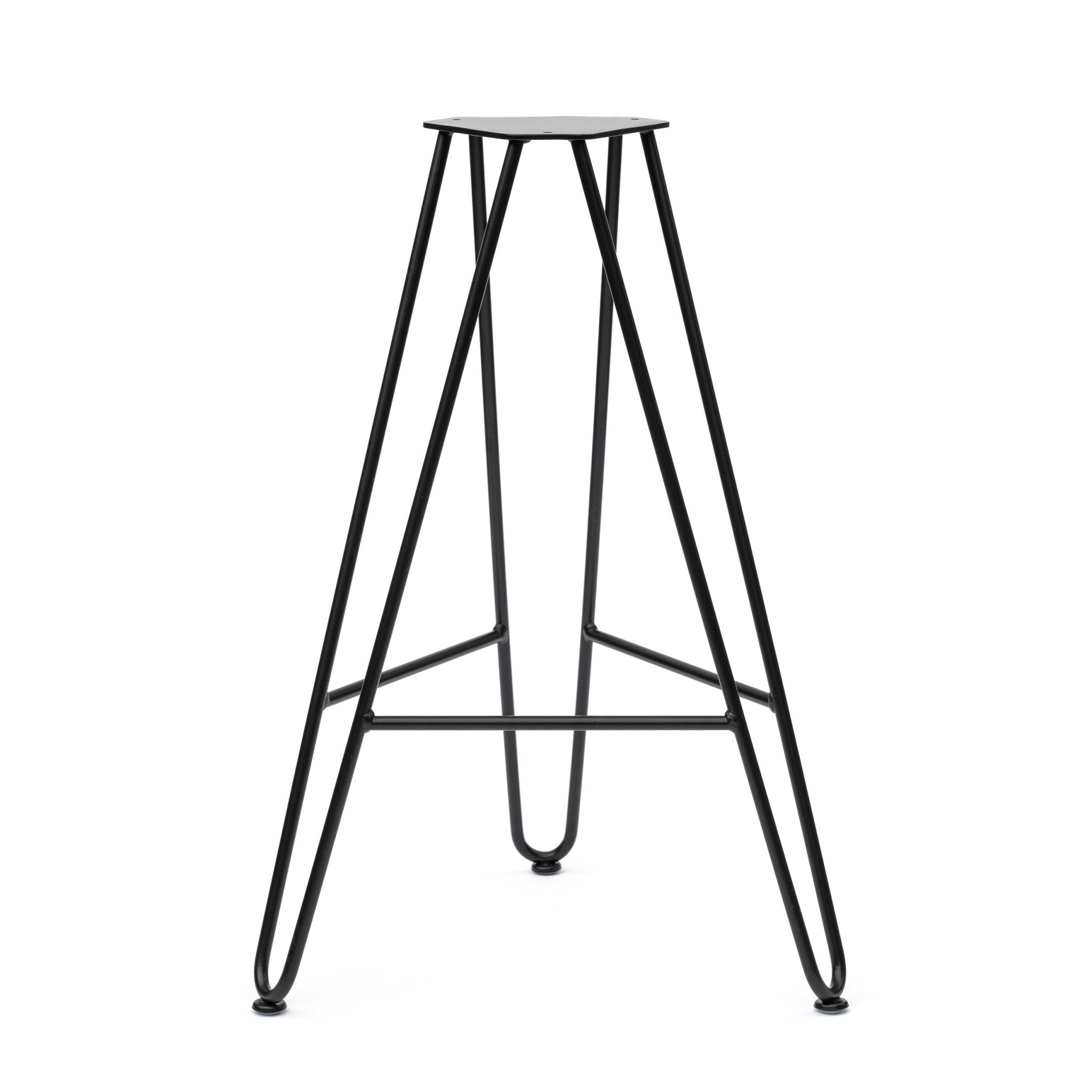 Hairpin Stool Base-65cm / 25.5 inch - Kitchen Stool-Black-The Hairpin Leg Co.