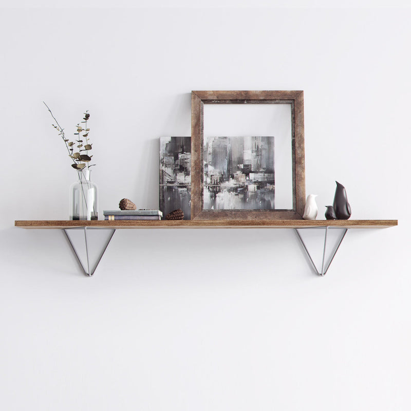 Prism Shelf-Raw Steel--The Hairpin Leg Co.