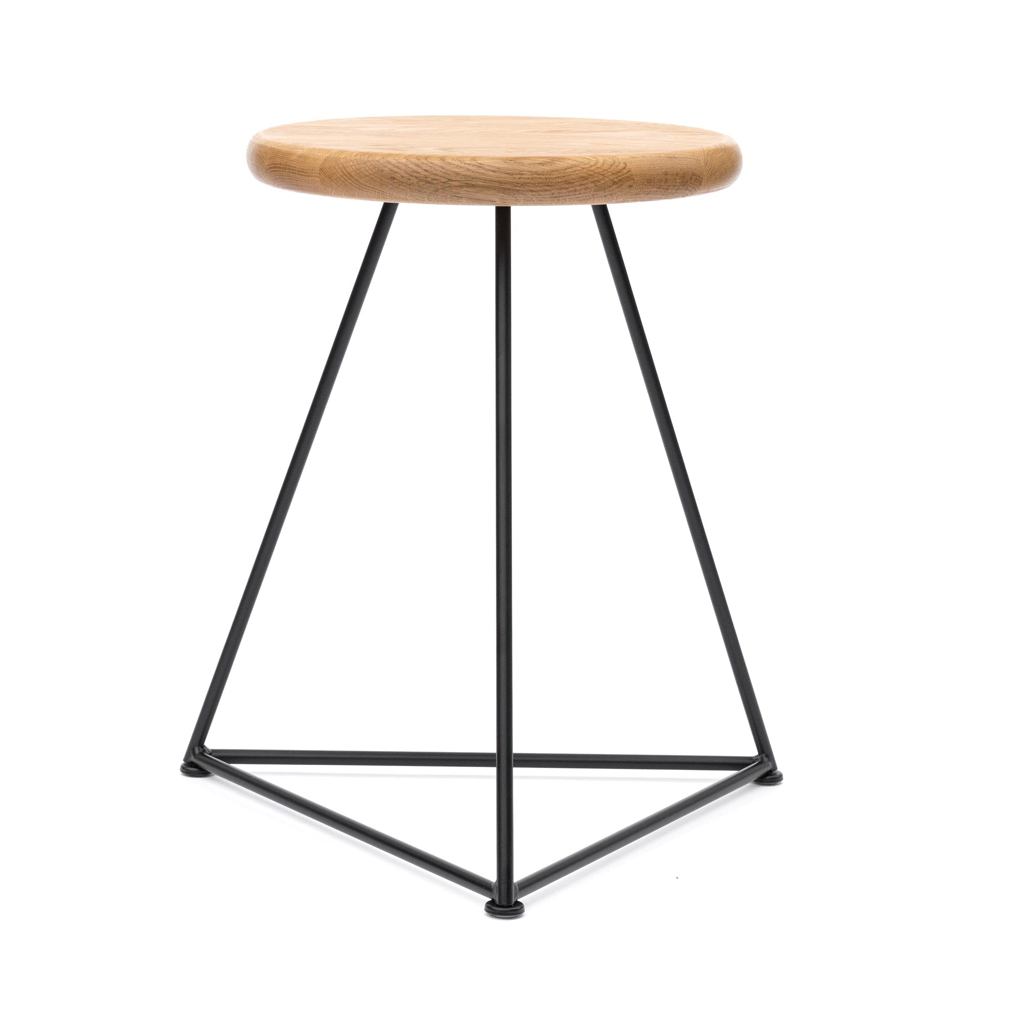 Prism Stool-Black-Oak-The Hairpin Leg Co.