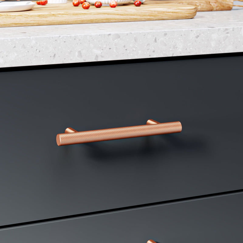 Spiral 12mm Pull Handle-Satin Copper-140mm-The Hairpin Leg Co.